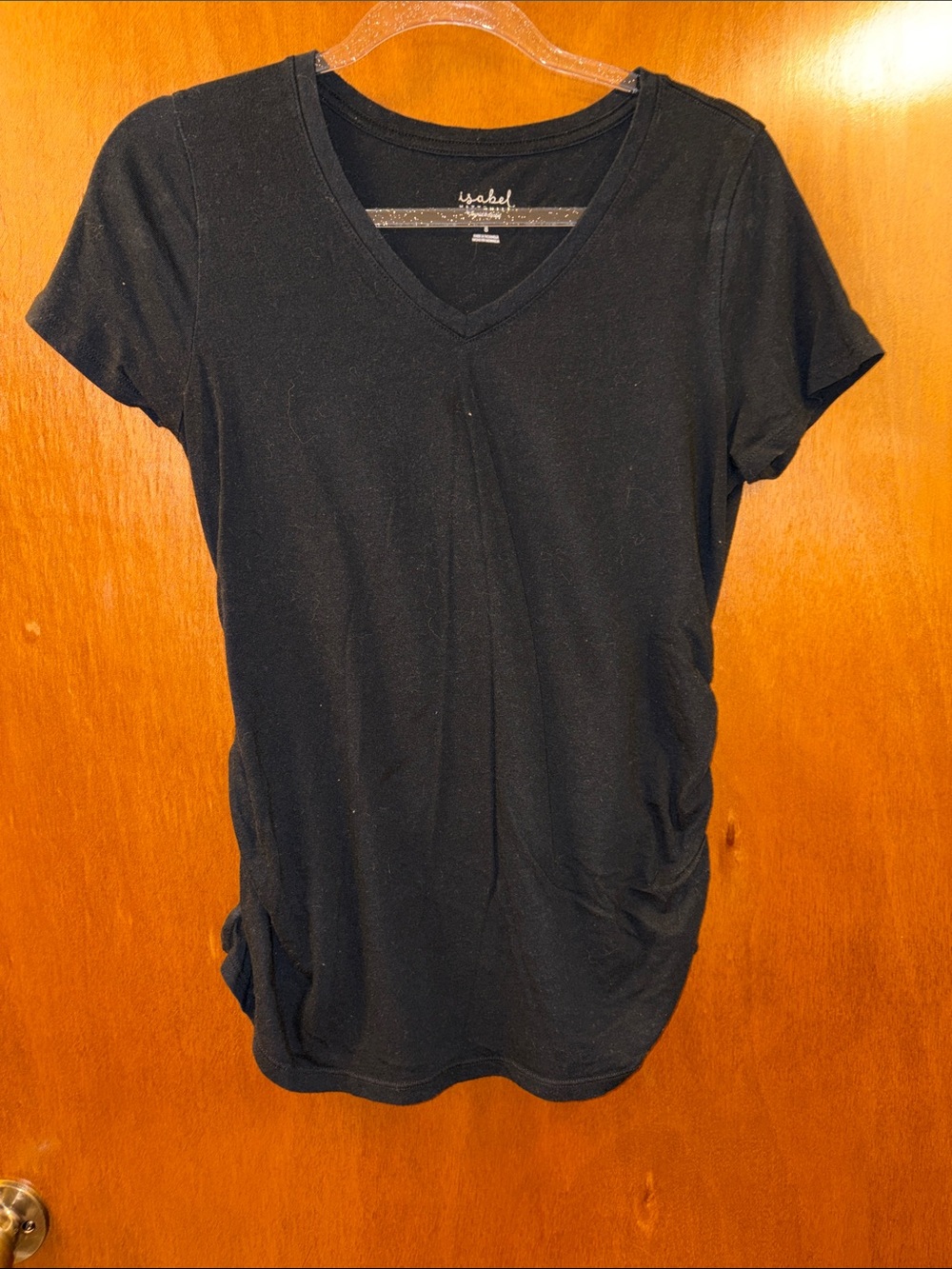 Isabel Maternity by Ingrid & Isabel Black V-Neck Short Sleeve Nursing Tee